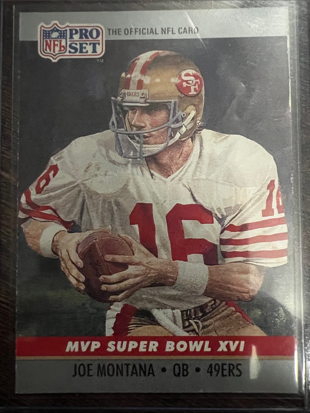 Joe Montana MVP Super Bowl XVI Trading Card - White/Gold/Red